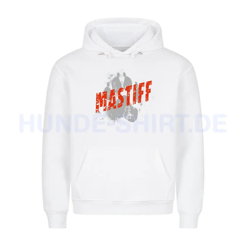 Premium Hoodie "Bullmastiff - PAW" Weiß – hunde-shirt.de