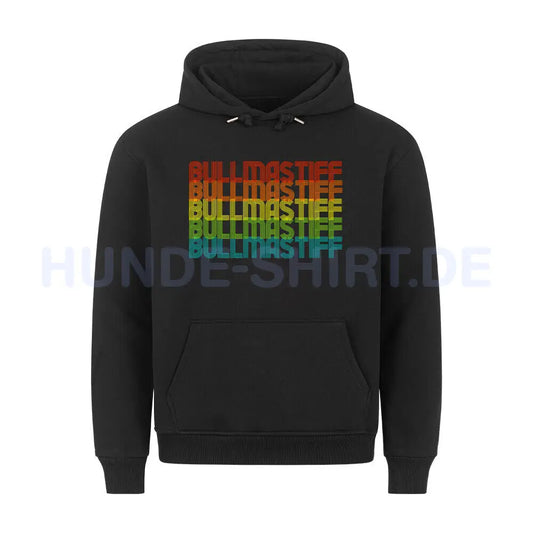 Premium Hoodie "Bullmastiff - RETRO" Schwarz – hunde-shirt.de