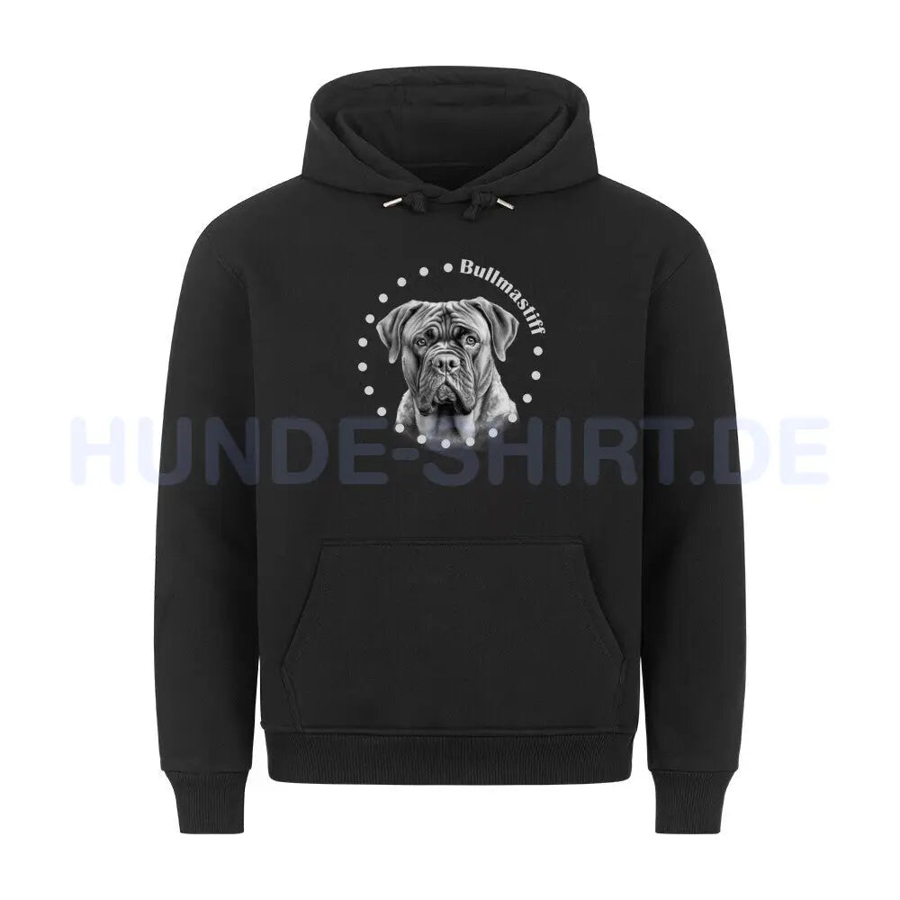 Premium Hoodie "Bullmastiff - Round" Schwarz – hunde-shirt.de