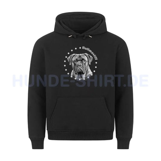 Premium Hoodie "Bullmastiff - Round" Schwarz – hunde-shirt.de