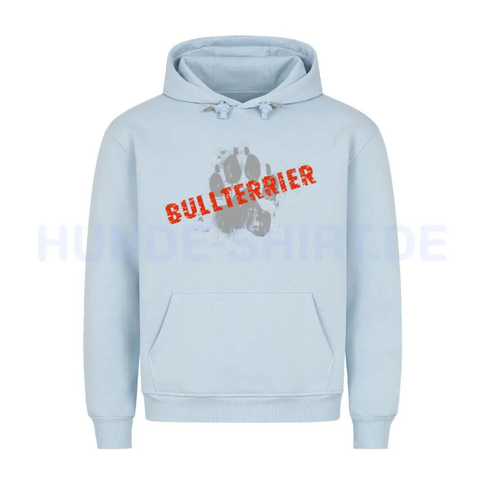 Premium Hoodie "Bullterrier - PAW" Babyblau – hunde-shirt.de