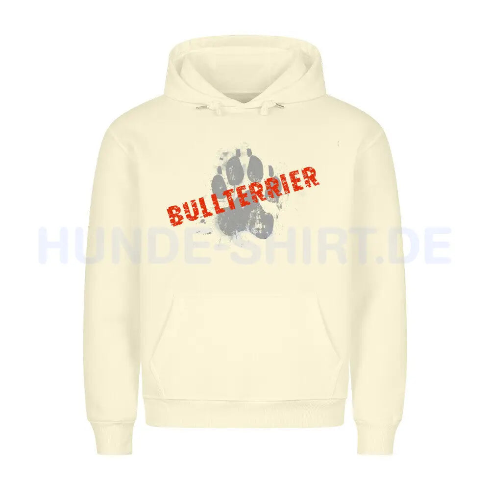 Premium Hoodie "Bullterrier - PAW" Beige – hunde-shirt.de