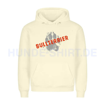 Premium Hoodie "Bullterrier - PAW" Beige – hunde-shirt.de