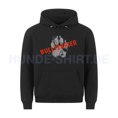 Premium Hoodie "Bullterrier - PAW" Schwarz – hunde-shirt.de