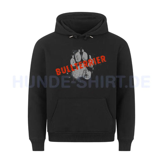 Premium Hoodie "Bullterrier - PAW" Schwarz – hunde-shirt.de