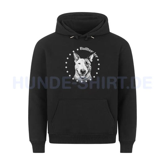 Premium Hoodie "Bullterrier Rounded" Schwarz – hunde-shirt.de