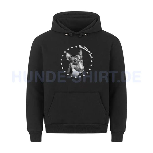 Premium Hoodie "Bullterrier Rounded" Schwarz – hunde-shirt.de