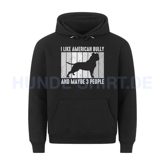 Premium Hoodie "Bully XL / XXL - I like..." Schwarz – hunde-shirt.de