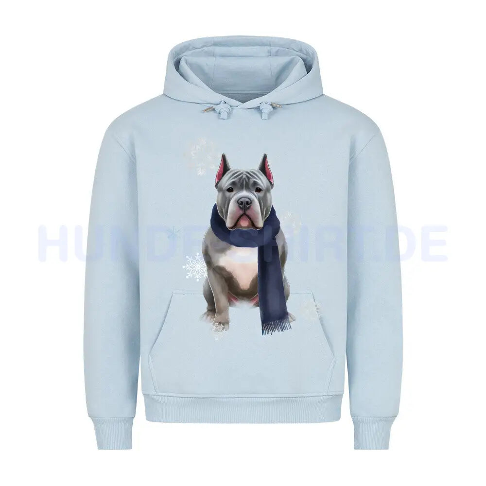 Premium Hoodie "Bully XL / XXL Winter" Babyblau – hunde-shirt.de