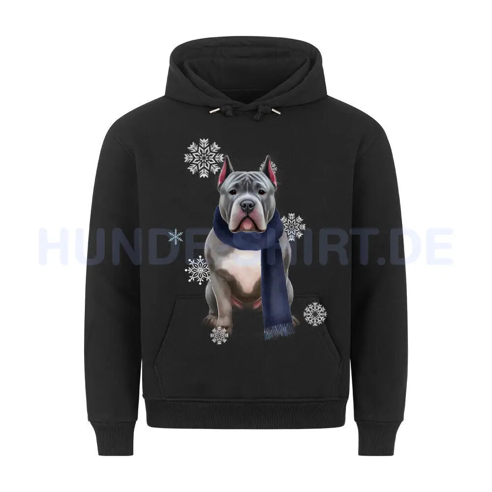 Premium Hoodie "Bully XL / XXL Winter" Schwarz – hunde-shirt.de