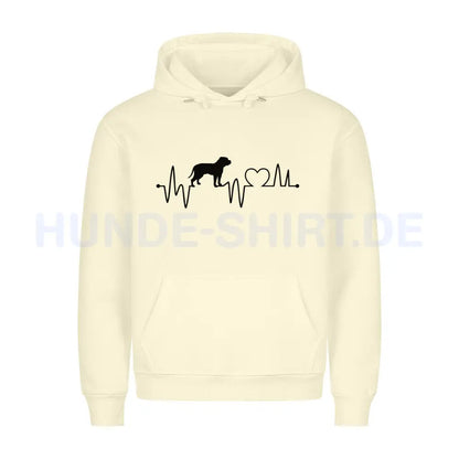 Premium Hoodie "Ca de Bou - Heartbeat" Beige – hunde-shirt.de