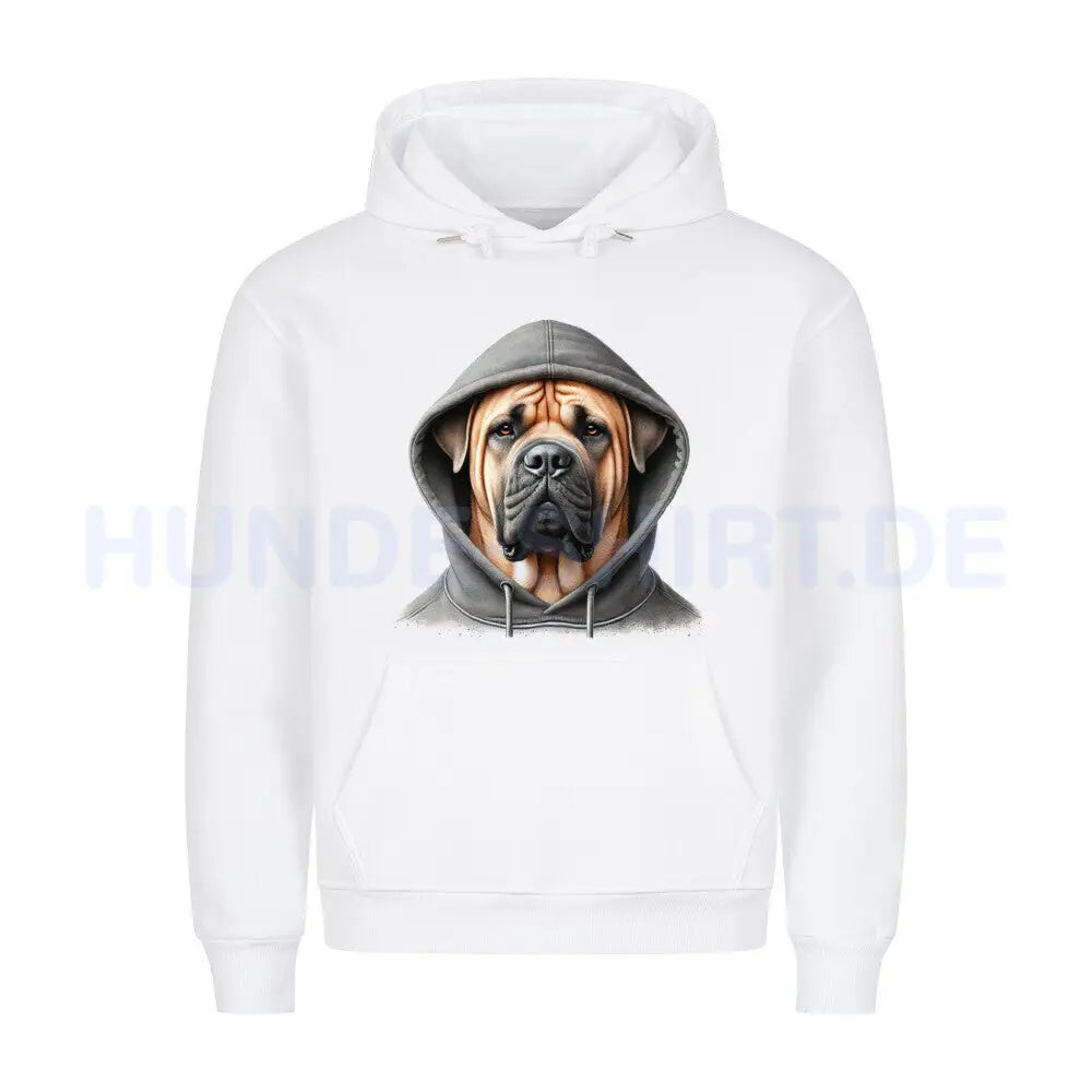 Premium Hoodie "Ca de Bou - Hooded" Weiß – hunde-shirt.de