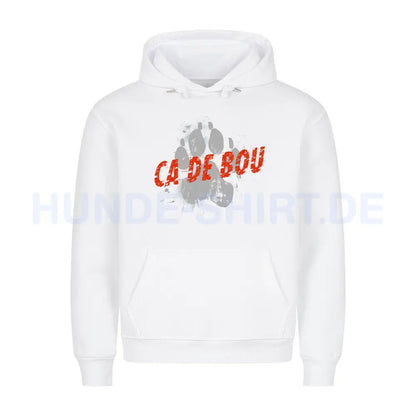 Premium Hoodie "Ca de Bou - PAW" Weiß – hunde-shirt.de