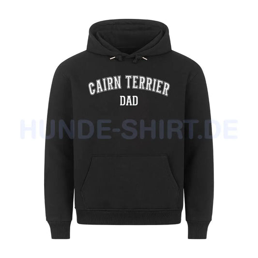 Premium Hoodie "Cairn Terrier - DAD" Schwarz – hunde-shirt.de