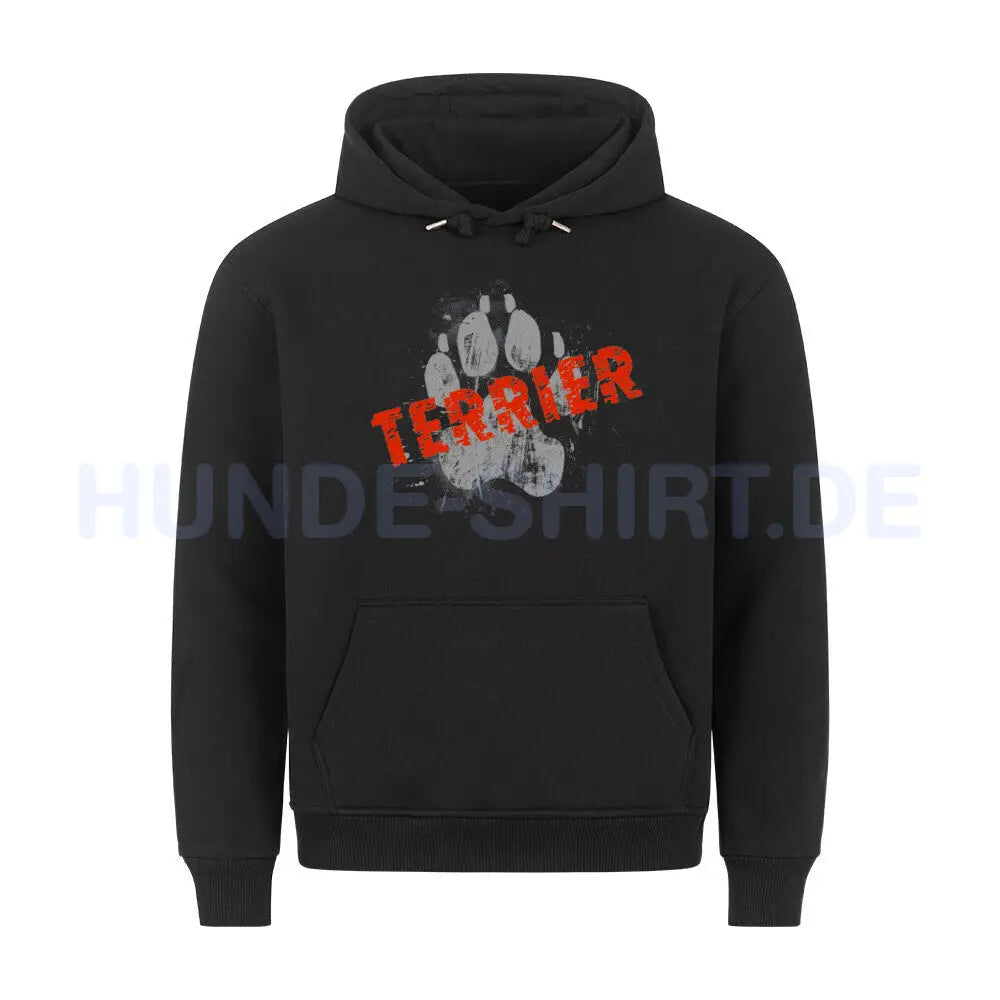 Premium Hoodie "Cairn Terrier - PAW" Schwarz – hunde-shirt.de