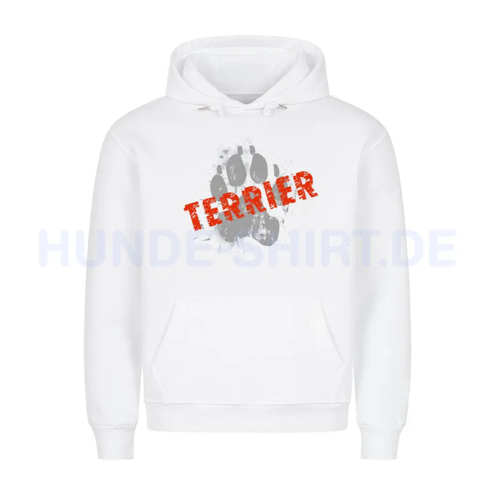 Premium Hoodie "Cairn Terrier - PAW" Weiß – hunde-shirt.de