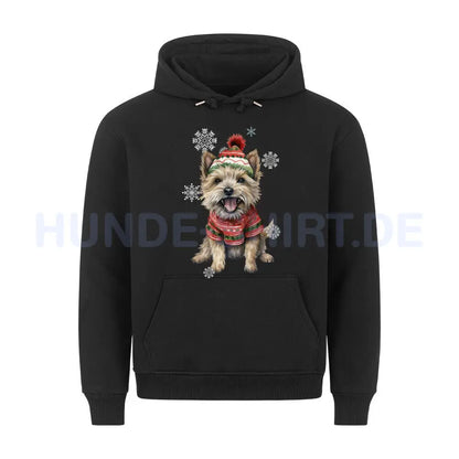 Premium Hoodie "Cairn Terrier Winter" Schwarz – hunde-shirt.de