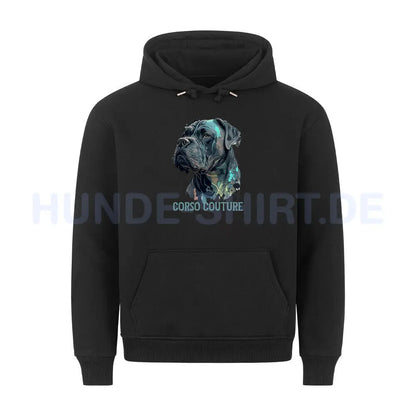 Premium Hoodie "Cane Corso - Couture" Schwarz – hunde-shirt.de