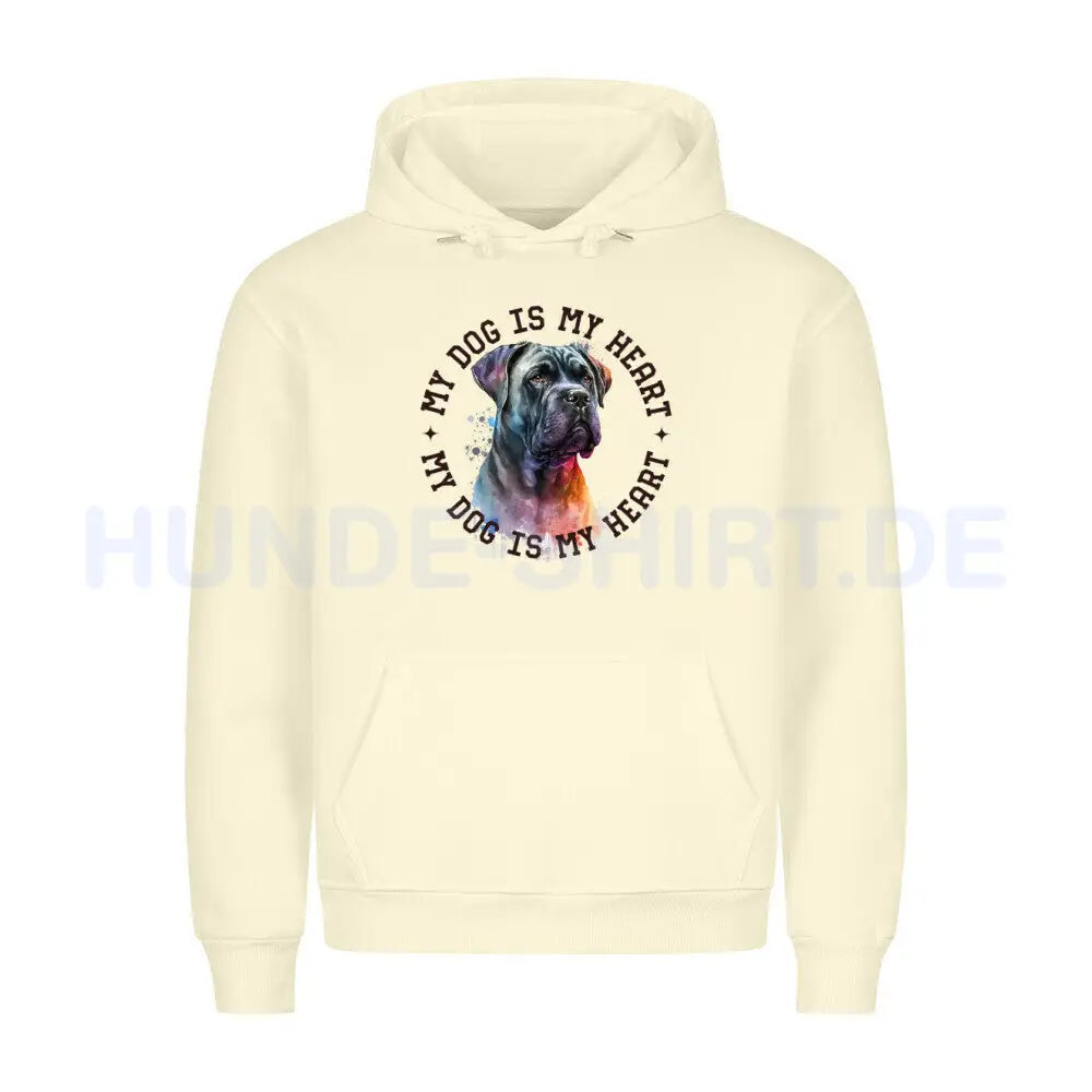 Premium Hoodie "Cane Corso HEART" Beige – hunde-shirt.de