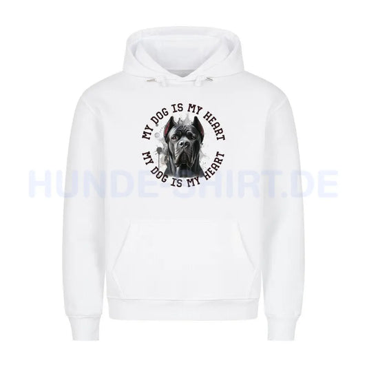 Premium Hoodie "Cane Corso HEART" Weiß – hunde-shirt.de