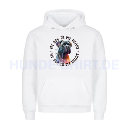 Premium Hoodie "Cane Corso HEART" Weiß – hunde-shirt.de