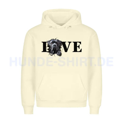 Premium Hoodie "Cane Corso LOVE" Beige – hunde-shirt.de