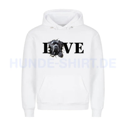 Premium Hoodie "Cane Corso LOVE" Weiß – hunde-shirt.de