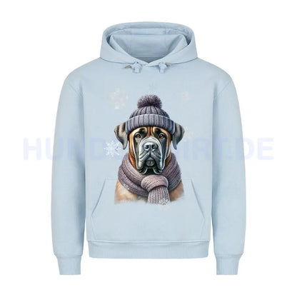 Premium Hoodie "Cane Corso Winter" Babyblau – hunde-shirt.de