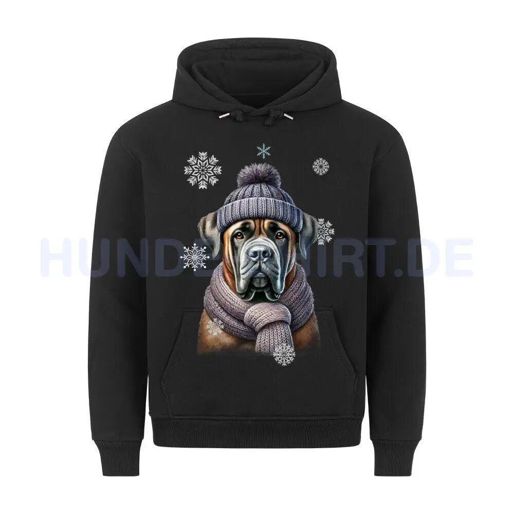 Premium Hoodie "Cane Corso Winter" Schwarz – hunde-shirt.de