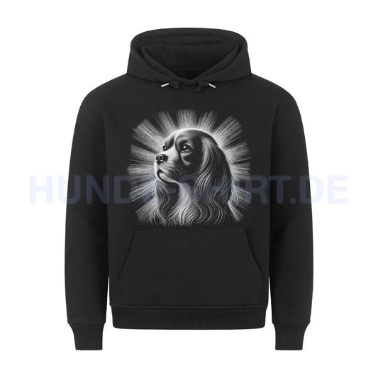 Premium Hoodie "Cavalier King Charles - Bright" Schwarz – hunde-shirt.de