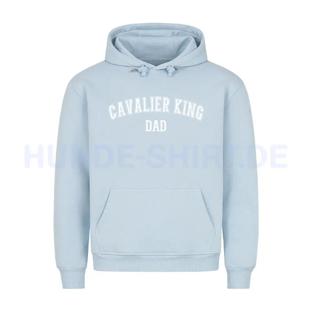 Premium Hoodie "Cavalier King Charles - DAD" Babyblau – hunde-shirt.de