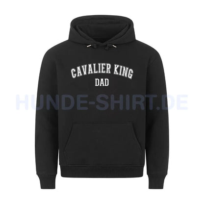 Premium Hoodie "Cavalier King Charles - DAD" Schwarz – hunde-shirt.de