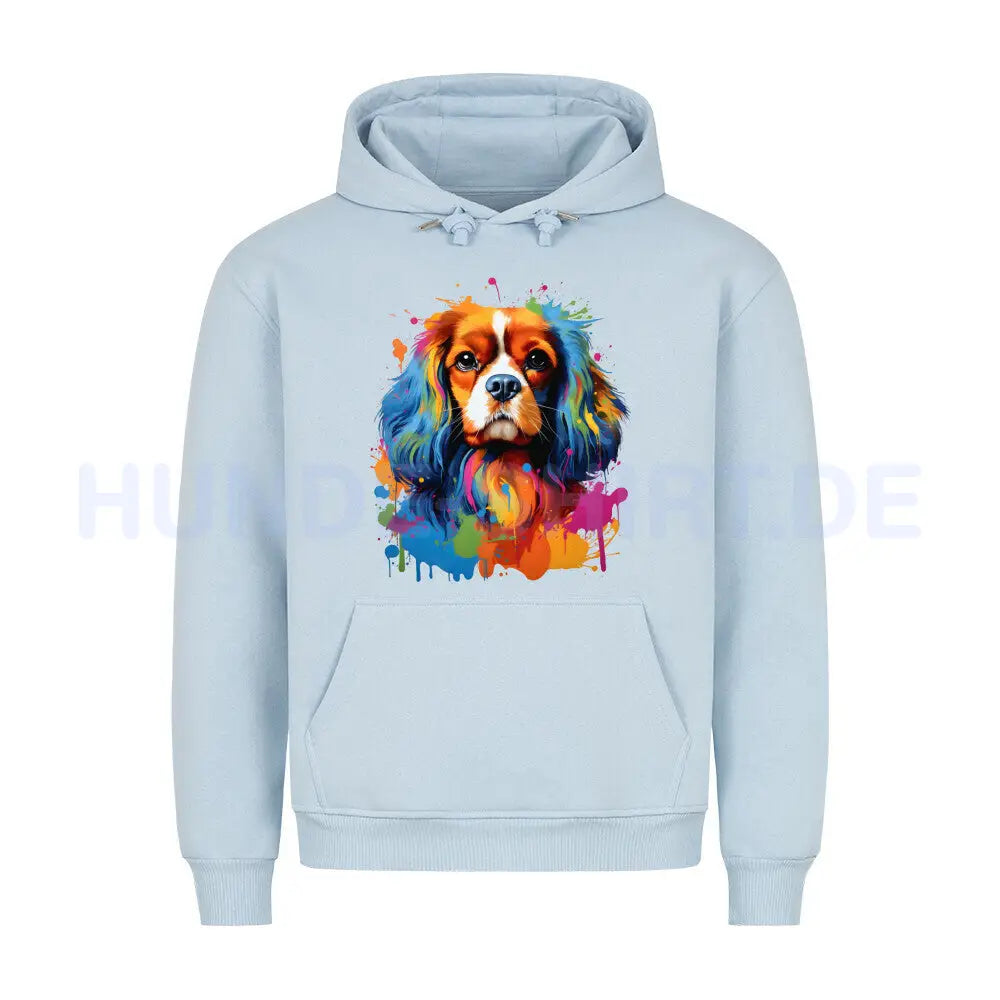 Premium Hoodie "Cavalier King Charles LIFE" Babyblau – hunde-shirt.de