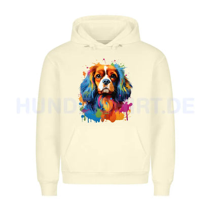 Premium Hoodie "Cavalier King Charles LIFE" Beige – hunde-shirt.de