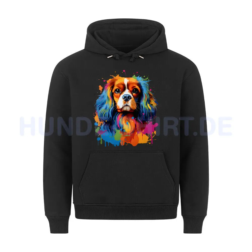 Premium Hoodie "Cavalier King Charles LIFE" Schwarz – hunde-shirt.de