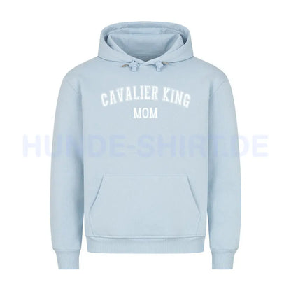 Premium Hoodie "Cavalier King Charles - MOM" Babyblau – hunde-shirt.de