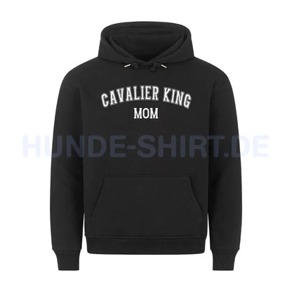 Premium Hoodie "Cavalier King Charles - MOM" Schwarz – hunde-shirt.de