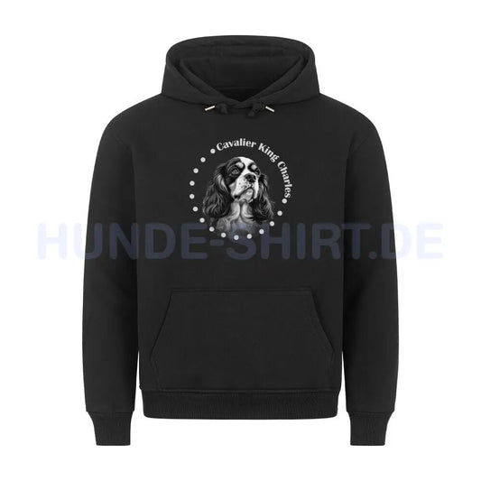 Premium Hoodie "Cavalier King Charles Spaniel Rounded" Schwarz – hunde-shirt.de