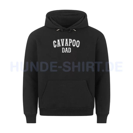 Premium Hoodie "Cavapoo - DAD" Schwarz – hunde-shirt.de