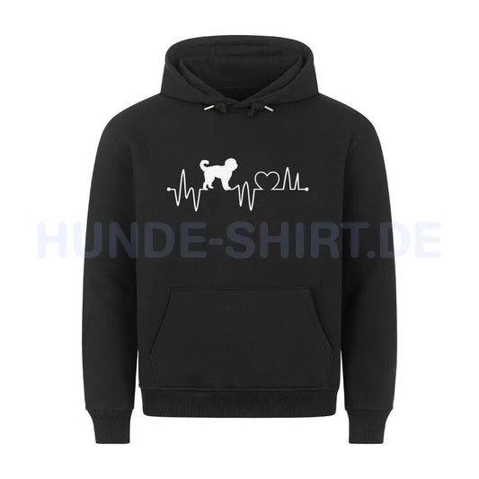 Premium Hoodie "Cavapoo - Heartbeat" Schwarz – hunde-shirt.de