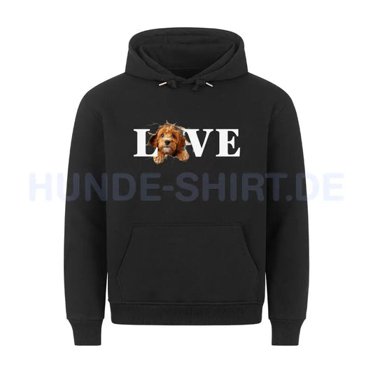 Premium Hoodie "Cavapoo - LOVE" Schwarz – hunde-shirt.de