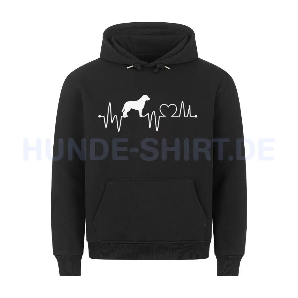 Premium Hoodie "Chesapeake Bay Retriever - Heartbeat" Schwarz – hunde-shirt.de