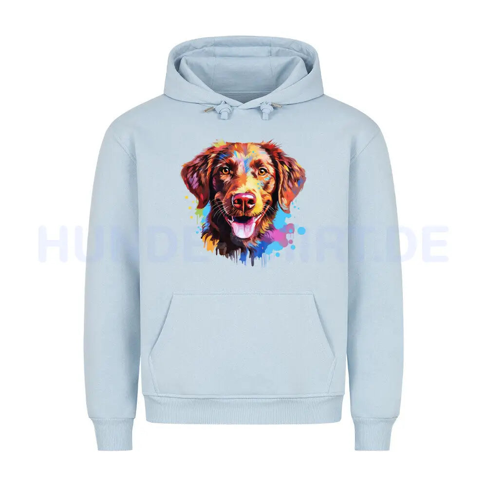 Premium Hoodie "Chesapeake Bay Retriever Paint" Babyblau – hunde-shirt.de