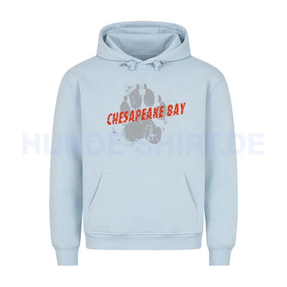 Premium Hoodie "Chesapeake Bay Retriever - PAW" Babyblau – hunde-shirt.de