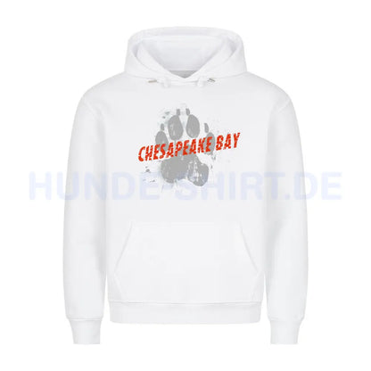 Premium Hoodie "Chesapeake Bay Retriever - PAW" Weiß – hunde-shirt.de