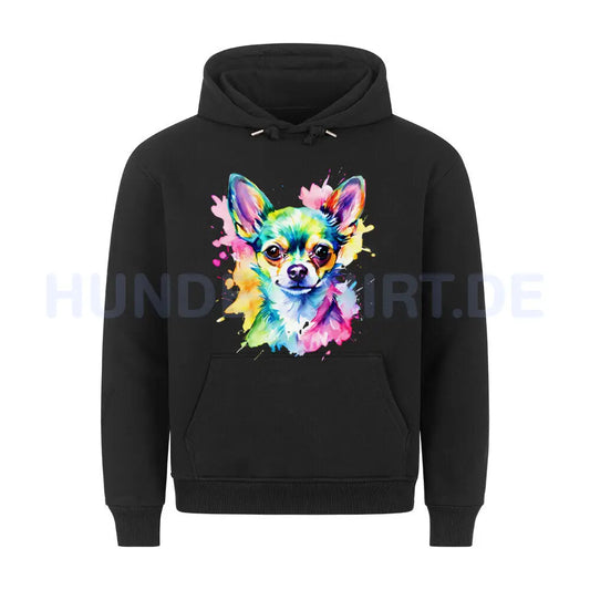 Premium Hoodie "Chihuahua - Paint" Schwarz – hunde-shirt.de