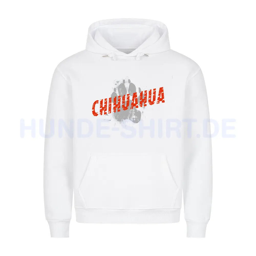 Premium Hoodie "Chihuahua - PAW" Weiß – hunde-shirt.de