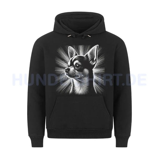 Premium Hoodie "Chihuahua - Shine" Schwarz – hunde-shirt.de