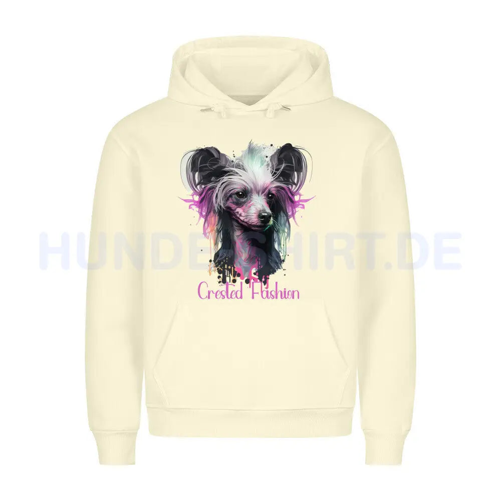 Premium Hoodie "Chinese Crested - Fashion" Beige – hunde-shirt.de