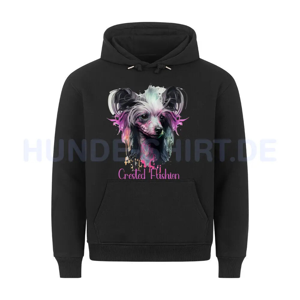 Premium Hoodie "Chinese Crested - Fashion" Schwarz – hunde-shirt.de